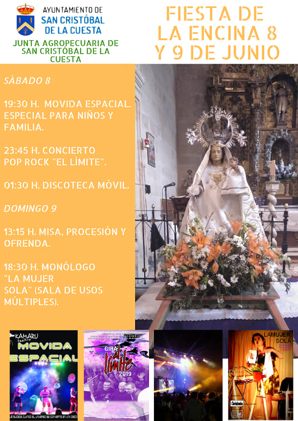 Fiestas patronales en honor de la Virgen de la Encina 2019 San Cristóbal de la Cuesta